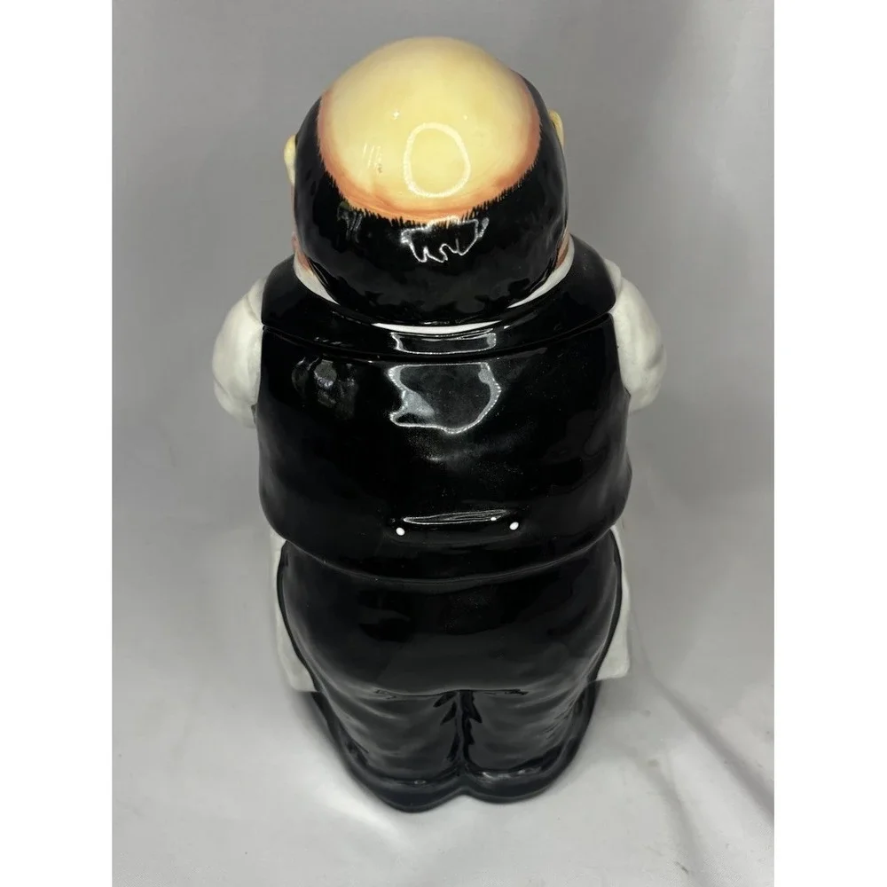 Vintage T. Flickinger Certified International Ceramic Butler/Waiter Cookie Jar